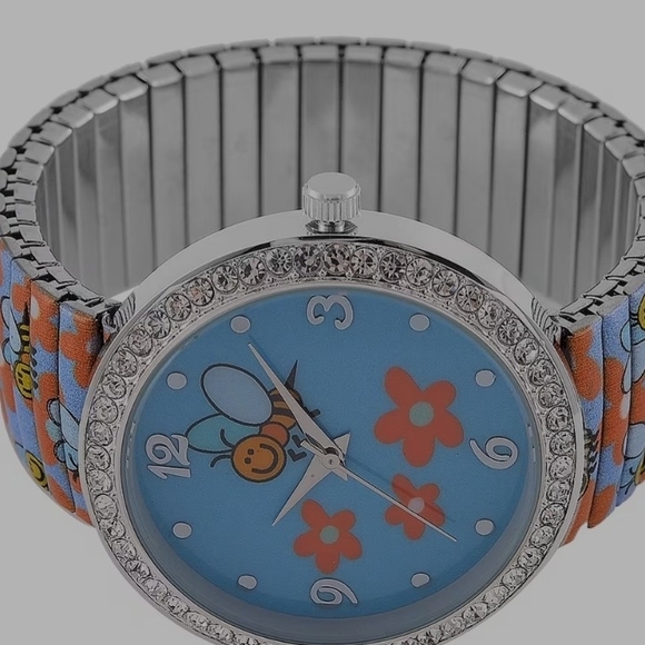 Strada Blue Floral Watch and Scarf Set - Picture 4 of 7